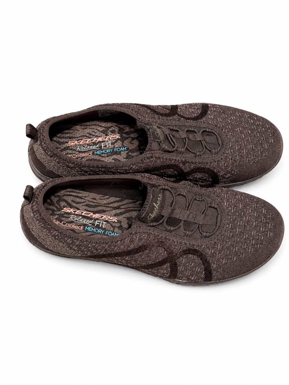 Skechers Relaxed Fit Air-Cooled Memory Foam Slip-On Shoes – Women’s 8.5 – Brown - Picture 2 of 7